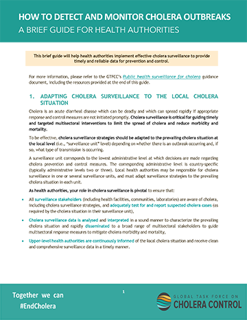 Brief guide for health authorities