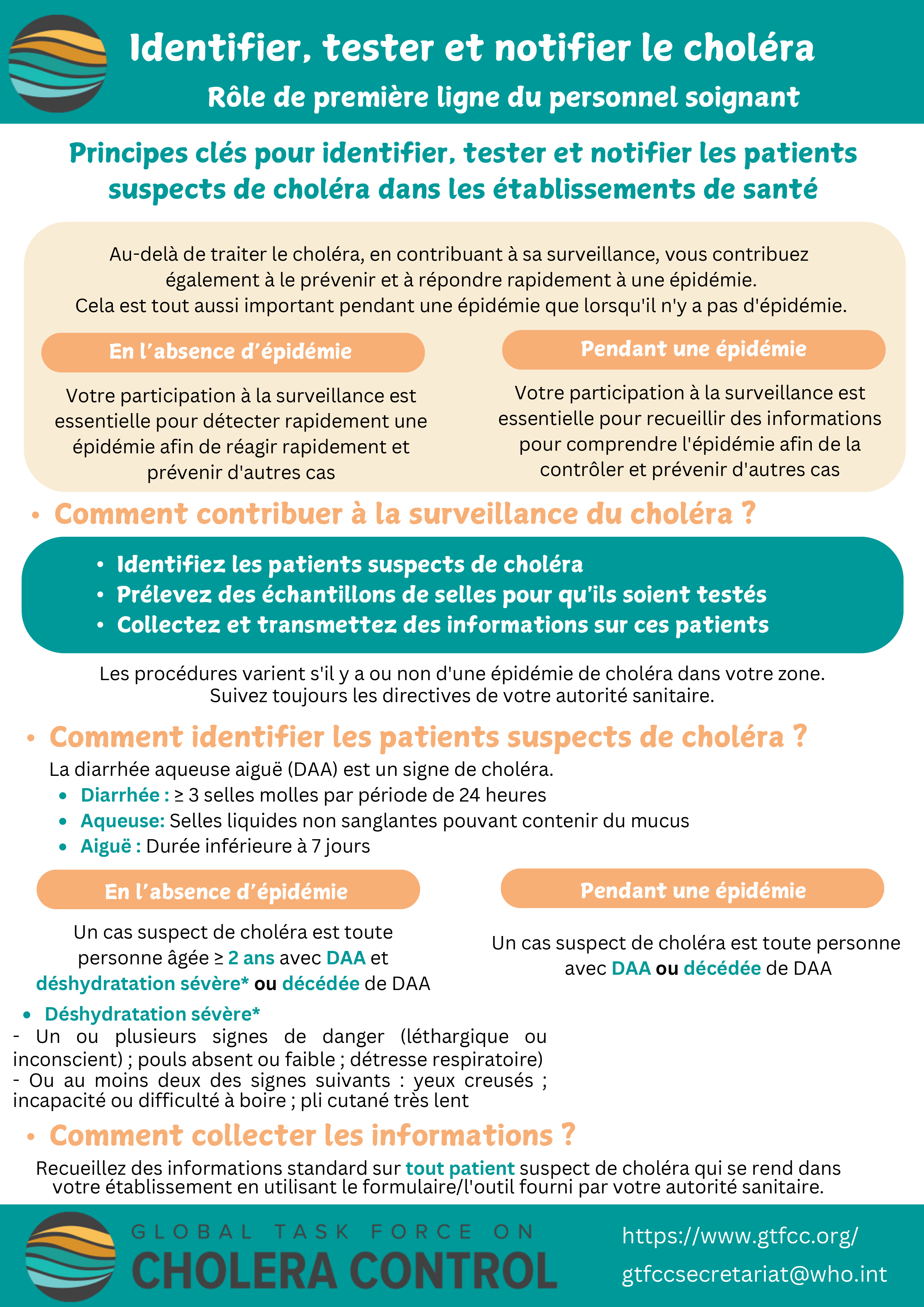 Aide-mémoire pour le personnel soignant
