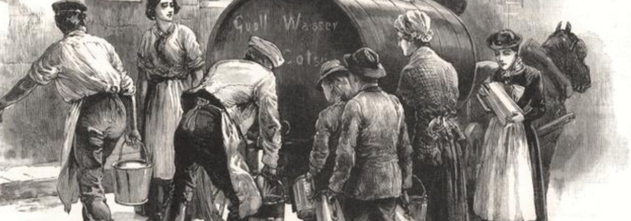 Distribution of water in Hamburg during the 1892 cholera outbreak
